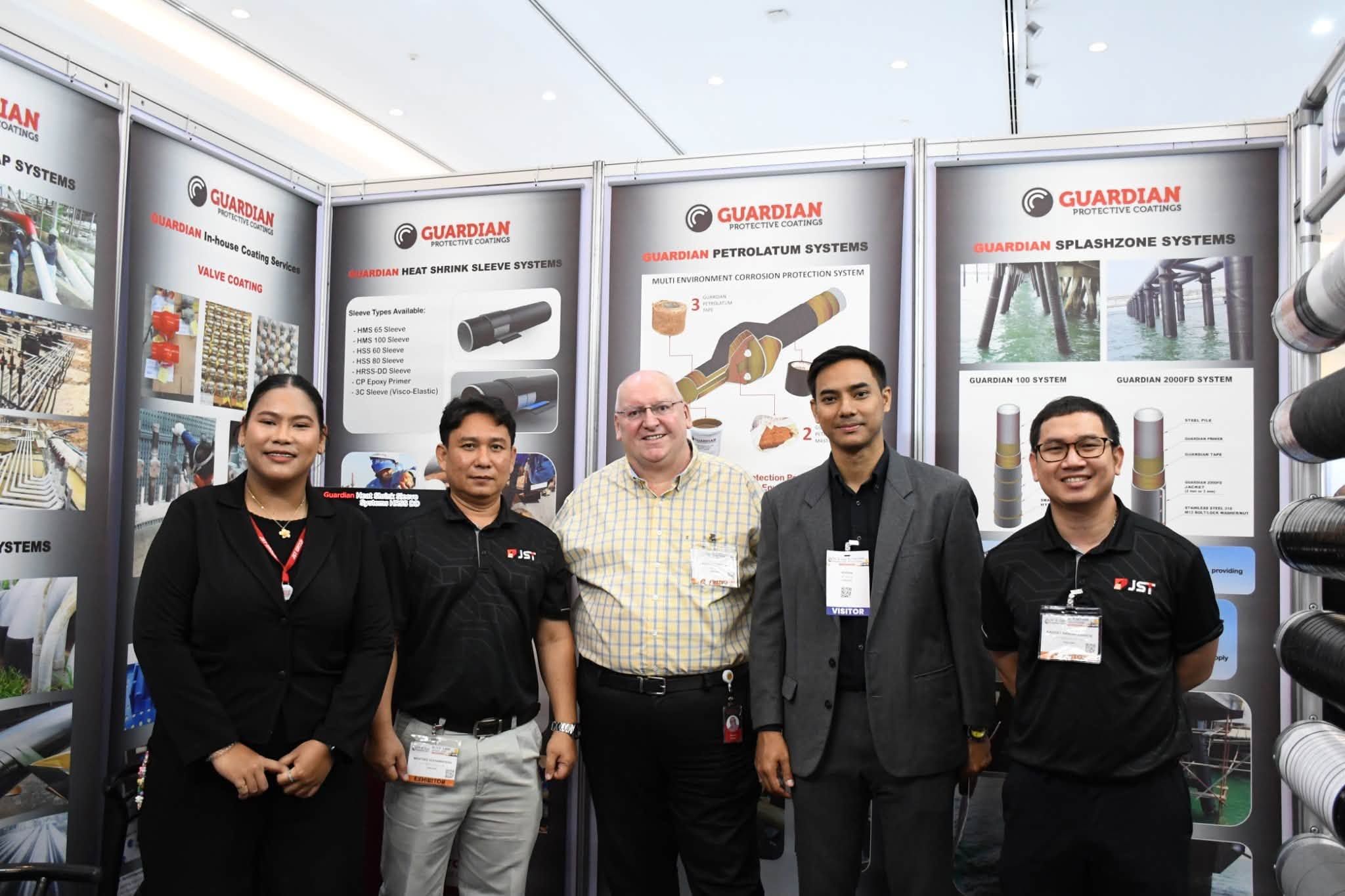 JST Group and guests at the Guardian Protective Coatings display, Oil & Gas Roadshow 2026