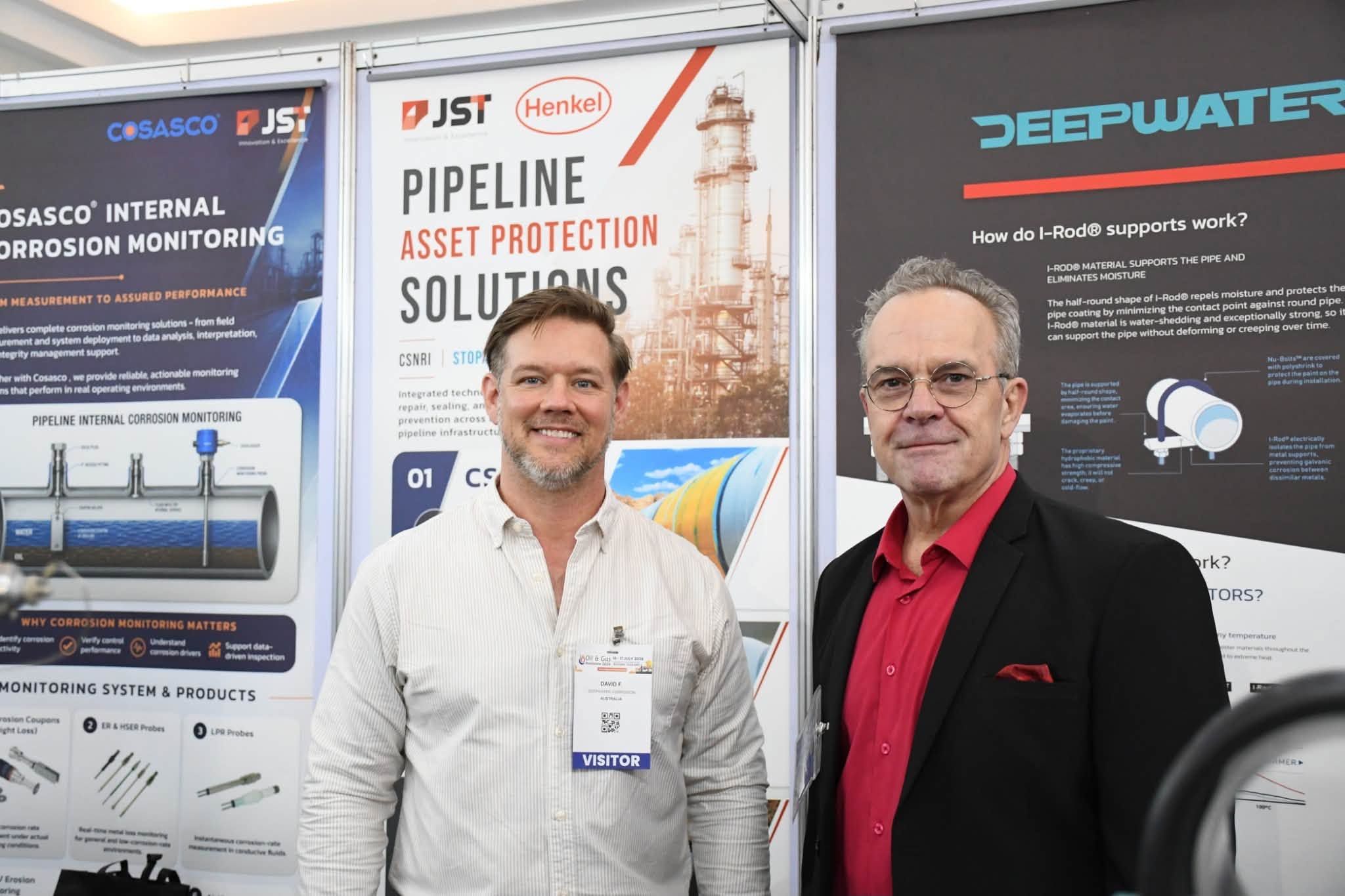 JST pipeline asset protection display with Deepwater and Cosasco solutions
